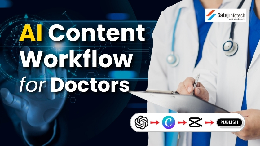AI workflow for doctors creating social media content