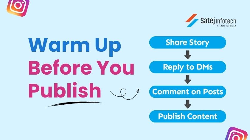 Instagram account warm up strategy before posting