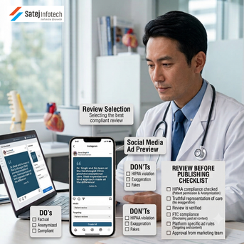 Patient reviews in paid advertisements for doctors checklist