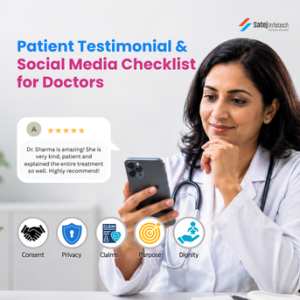 Patient testimonial and social media checklist for doctors