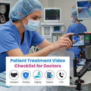 Patient treatment video checklist for doctors before posting on social media