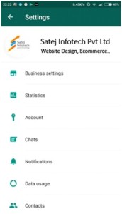 WhatsApp Business Settings