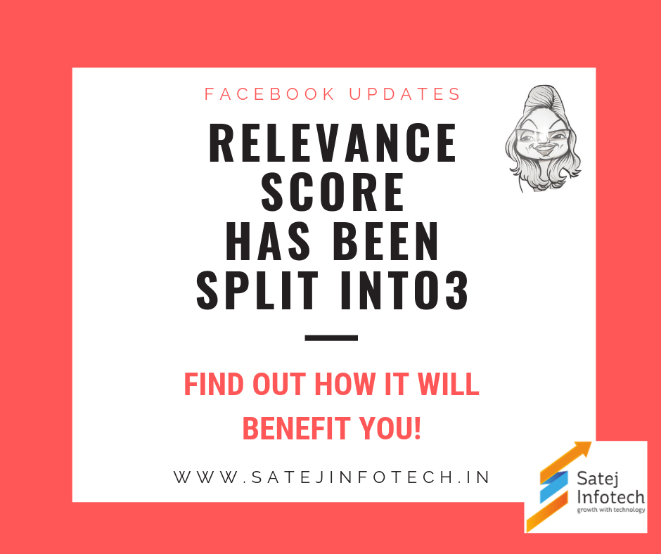 Graphic announcing that Facebook's relevance score has been split into three separate metrics